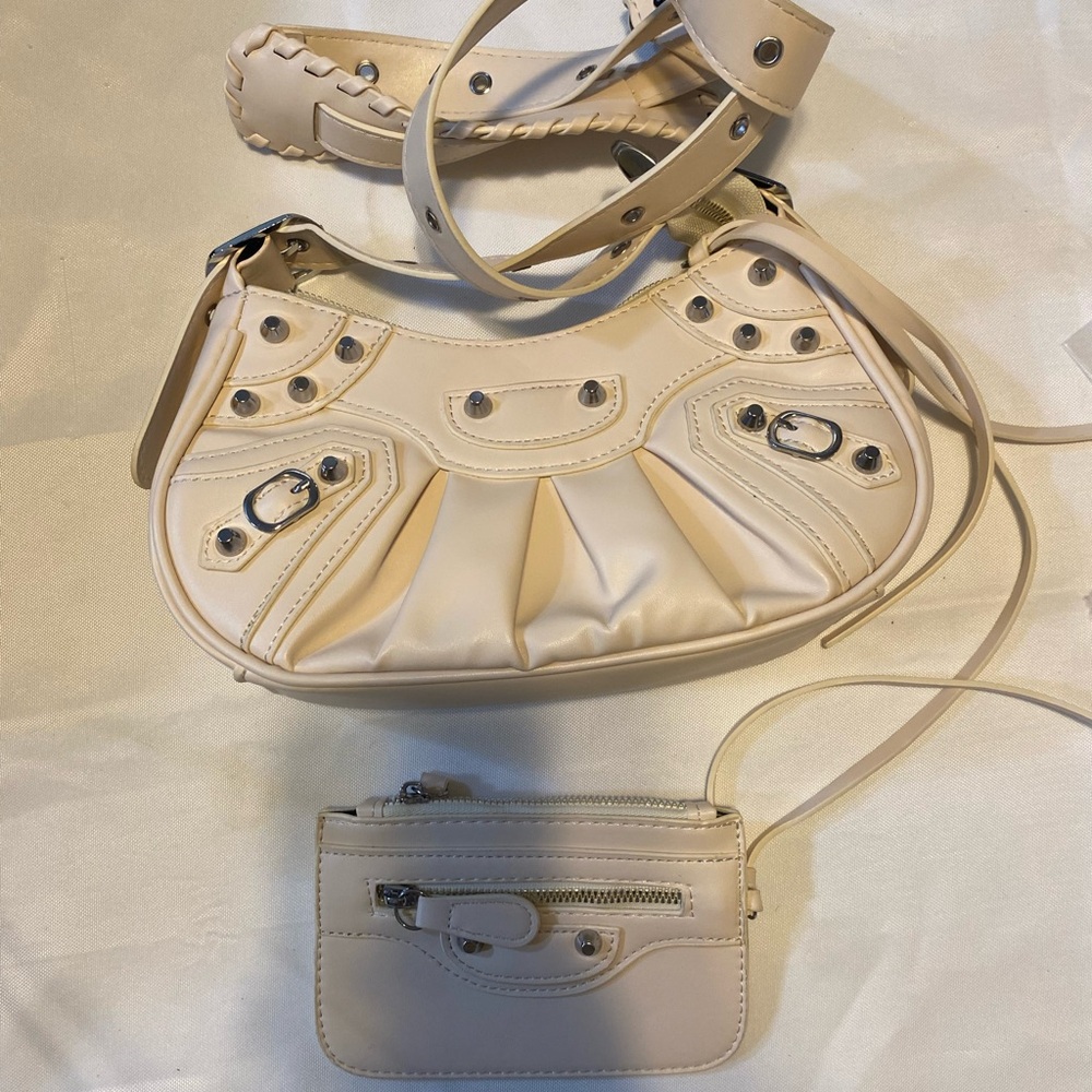 White mom and baby purses